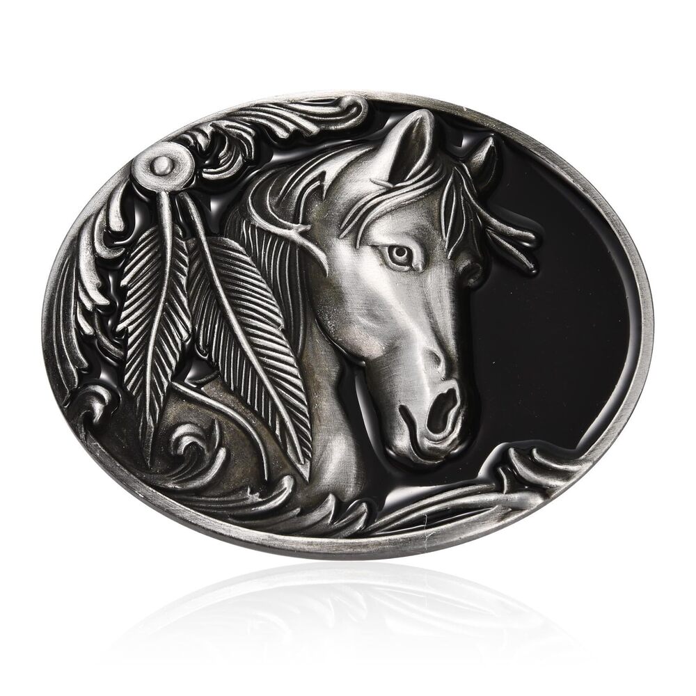 5993 Horse Belt Buckles , Western Cowboy Belt Buckle, Vintage Horse Belt